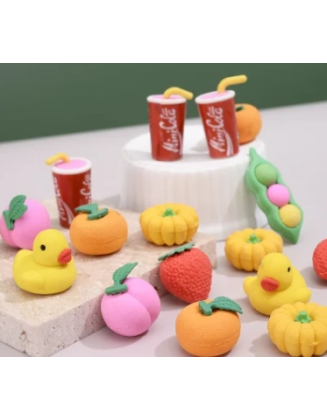  Students Vegetable Eraser Cartoon（wholesale）