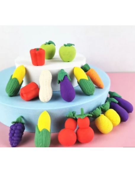  Students Vegetable Eraser Cartoon（wholesale）