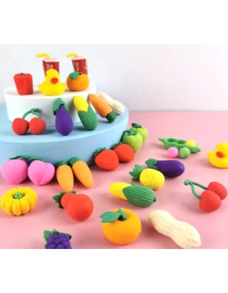  Students Vegetable Eraser Cartoon（wholesale）